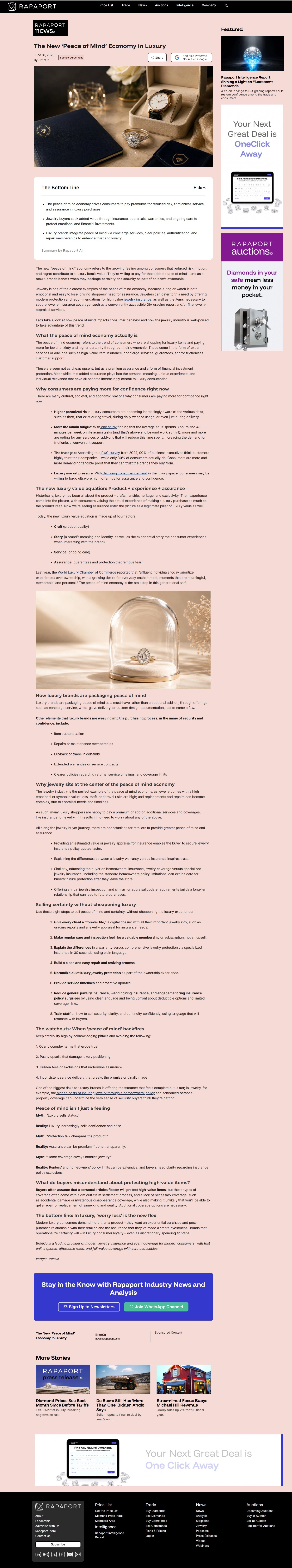 The New 'Peace of Mind' Economy in Luxury
